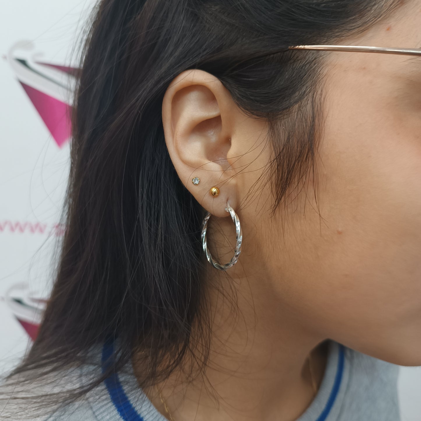 Argollas Trenzadas plata T.L
