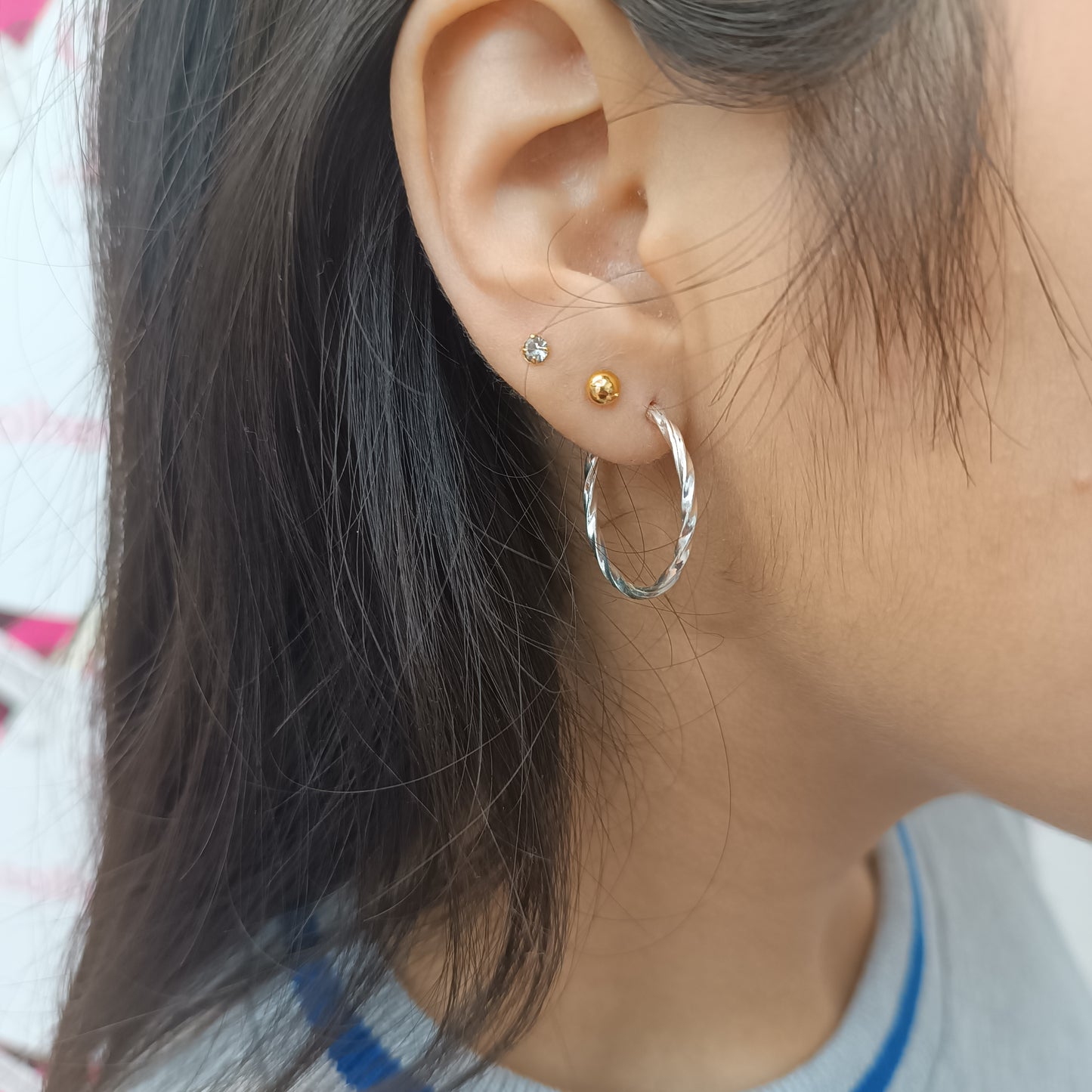 Argollas Trenzadas T.m Plata