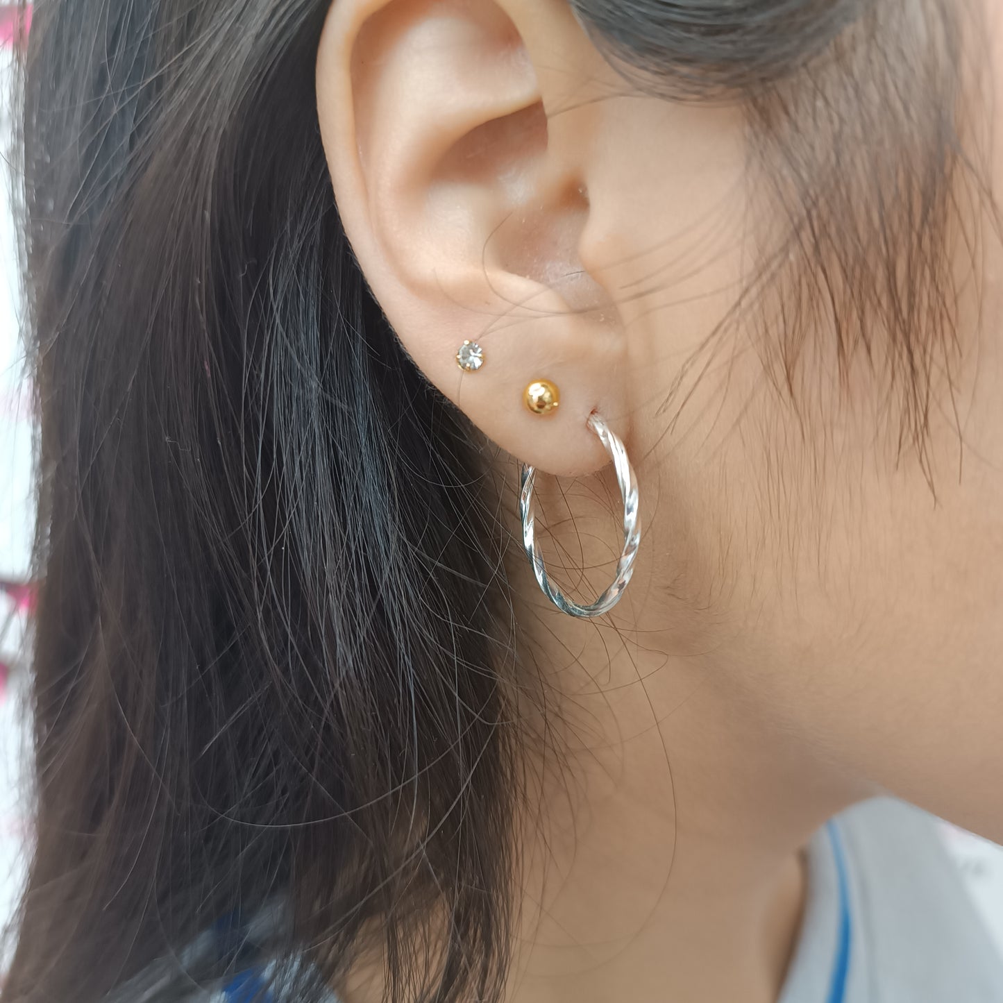 Argollas Trenzadas T.m Plata