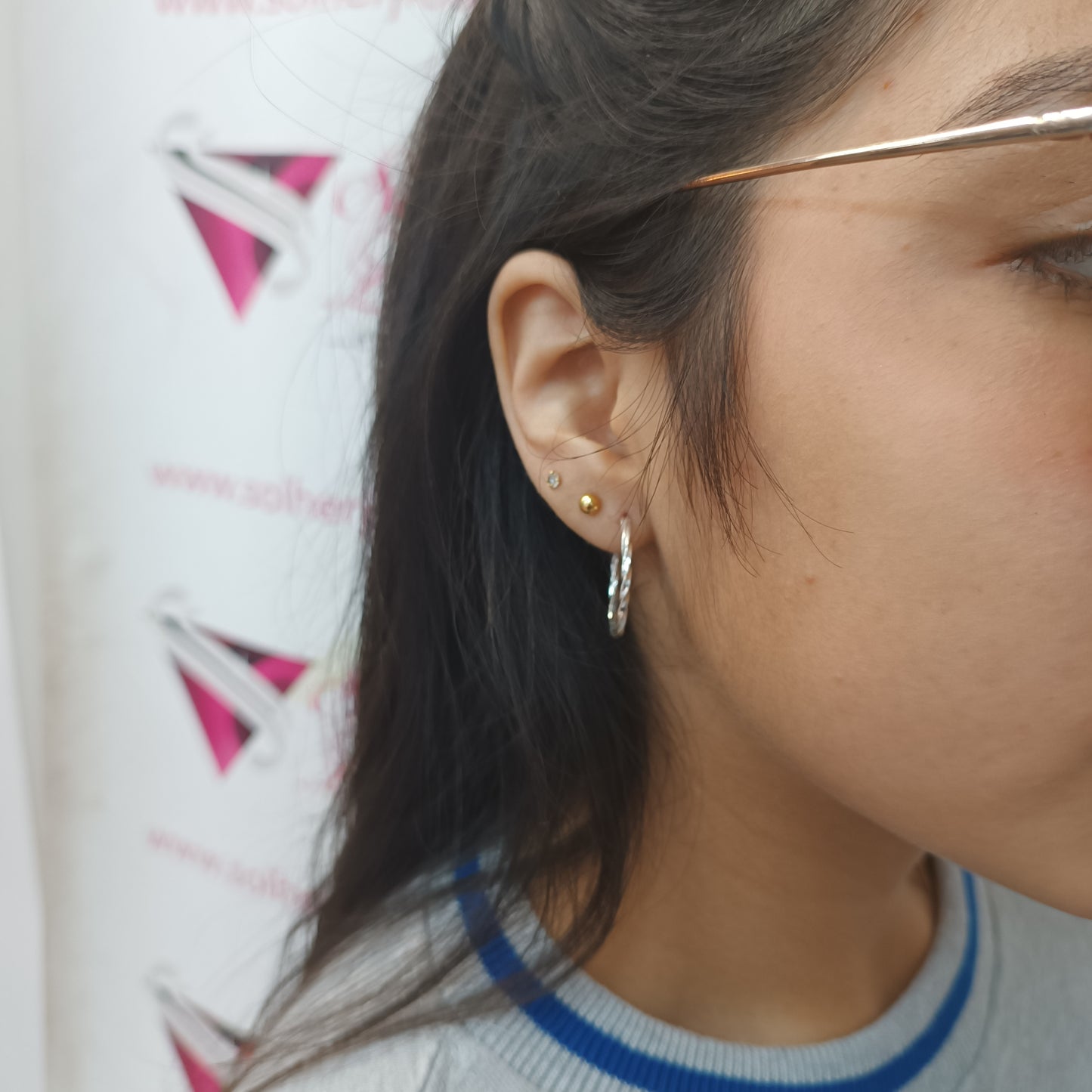 Argollas Trenzadas T.m Plata