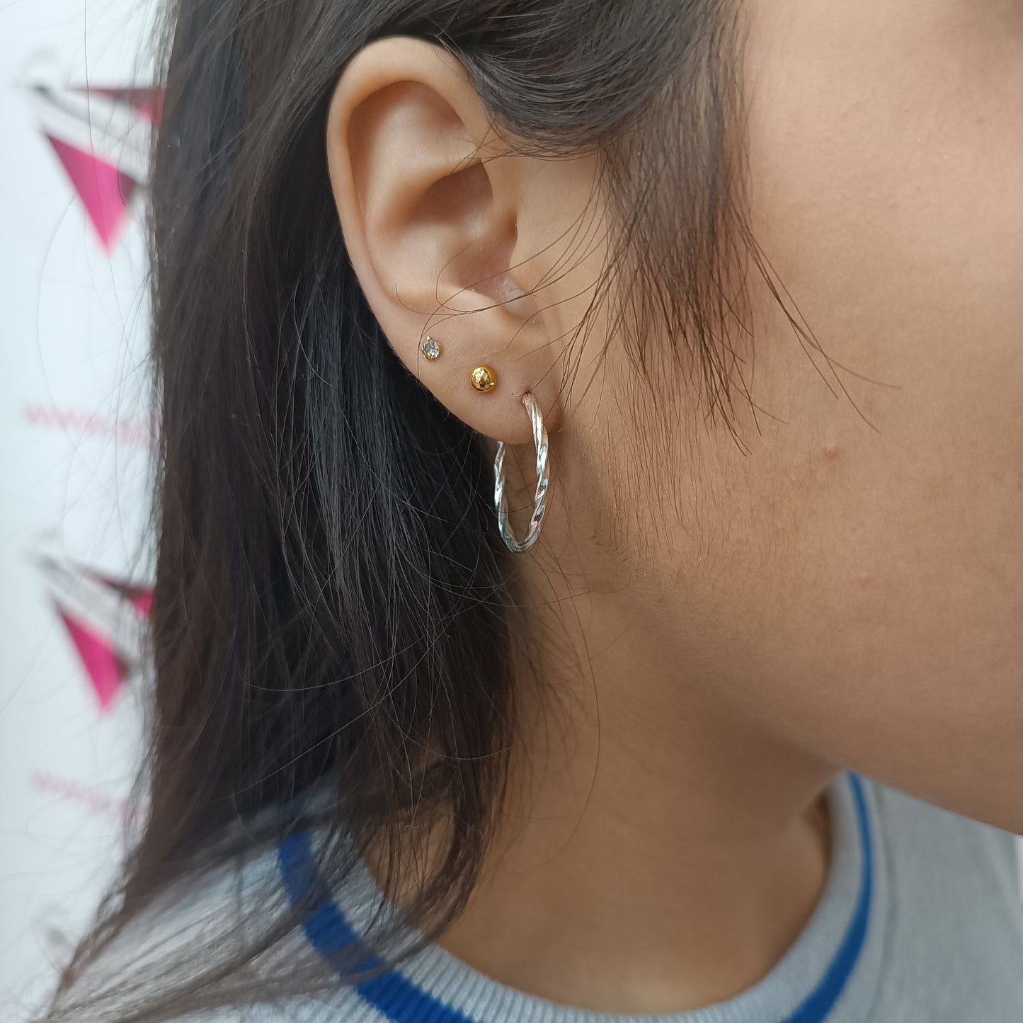 Argollas Trenzadas T.m Plata