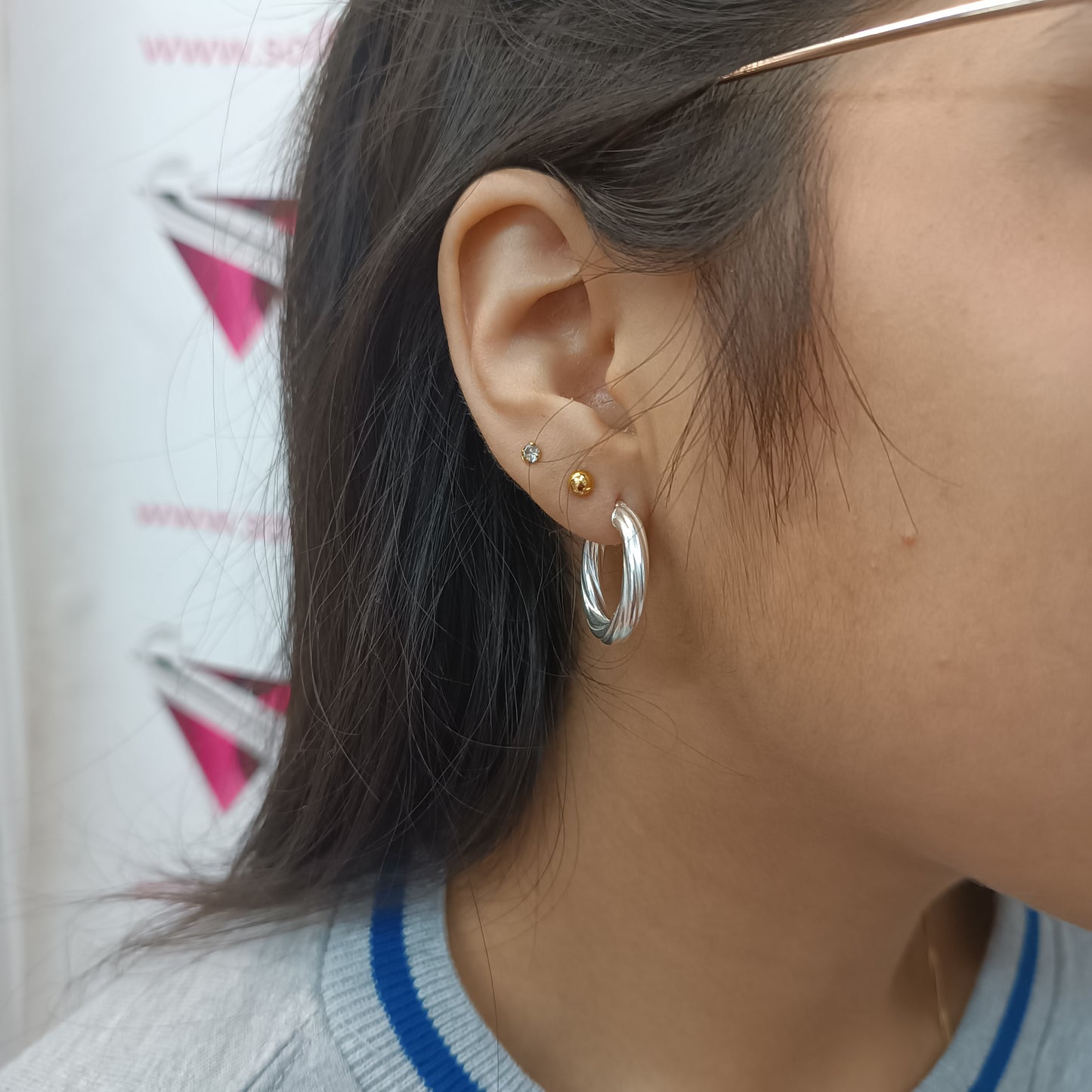 Argollas Espiral plata