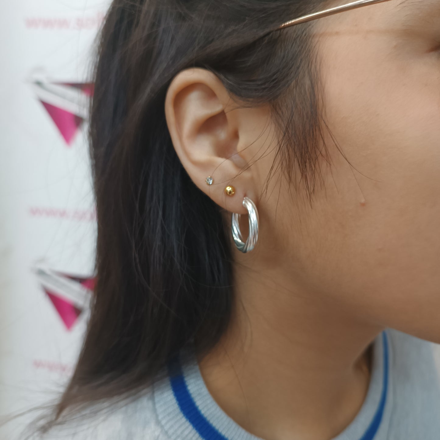 Argollas Espiral plata