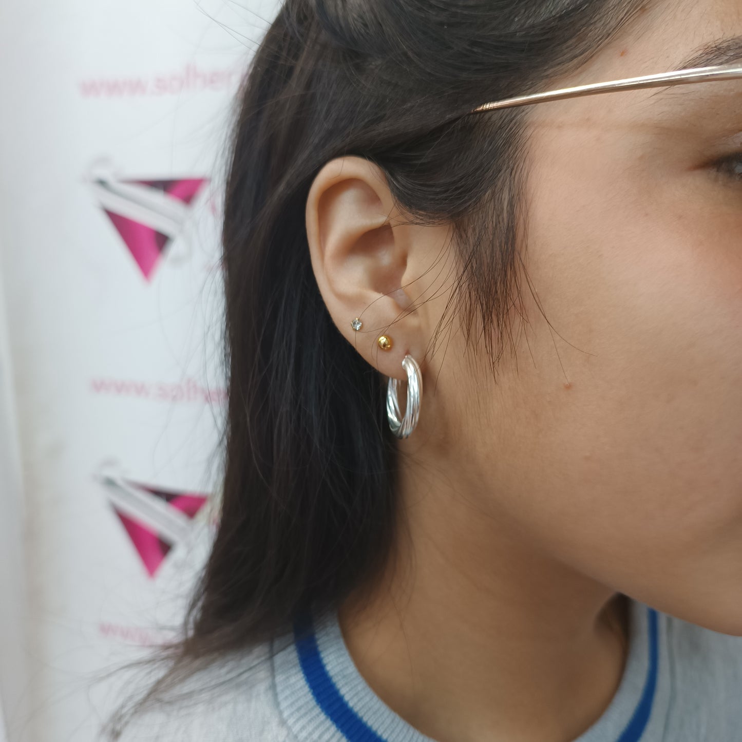 Argollas Espiral plata