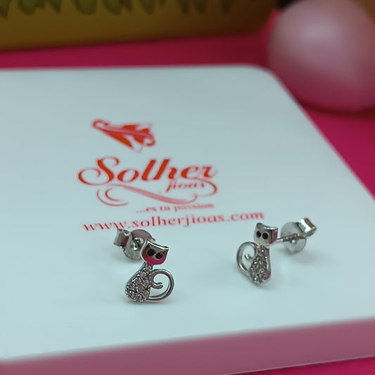 Pendientes Gato 😺 Plata