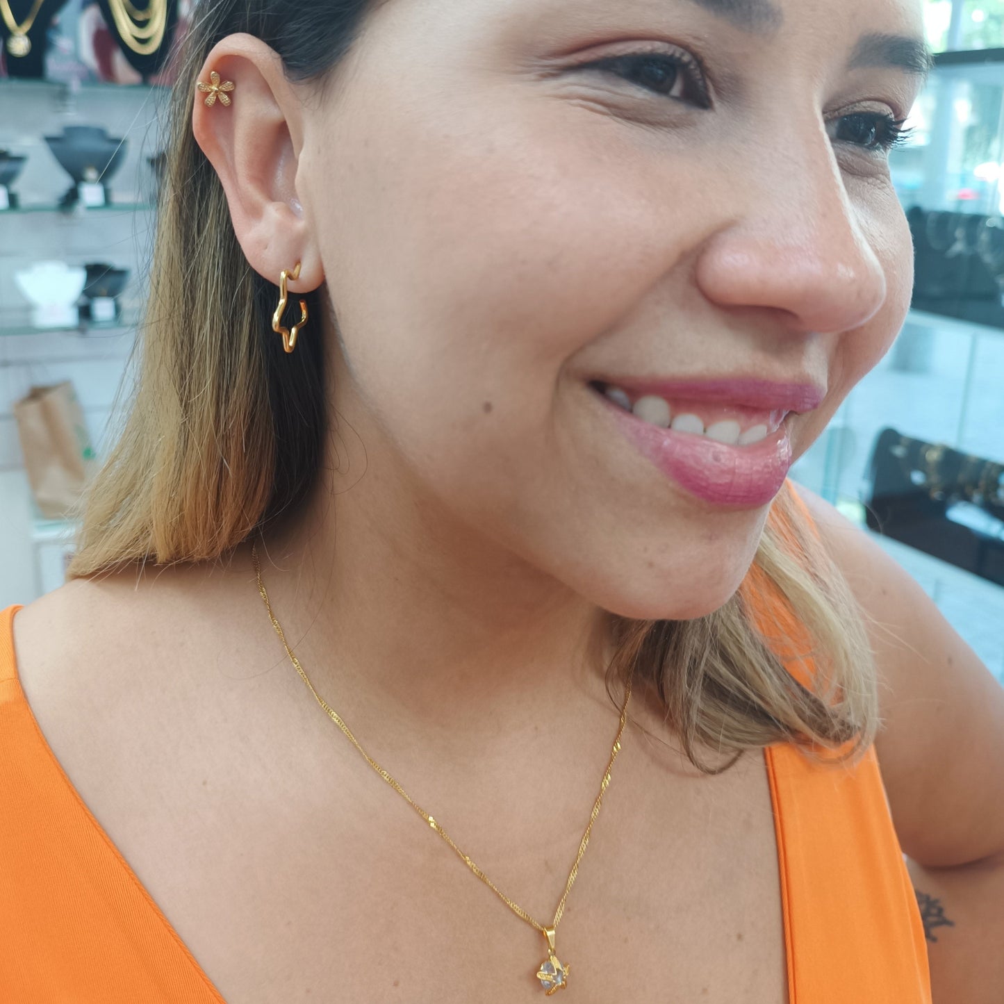 Argollas Estrella ⭐ Gold