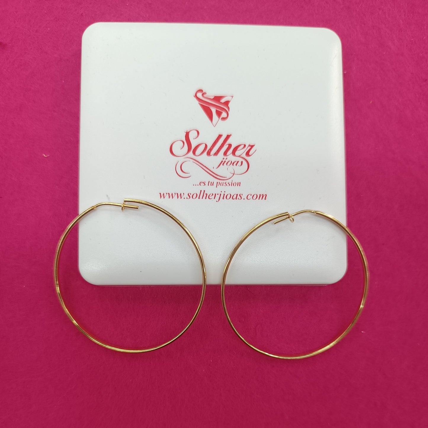 Argollas Hilo Cuadrado Tamaño L