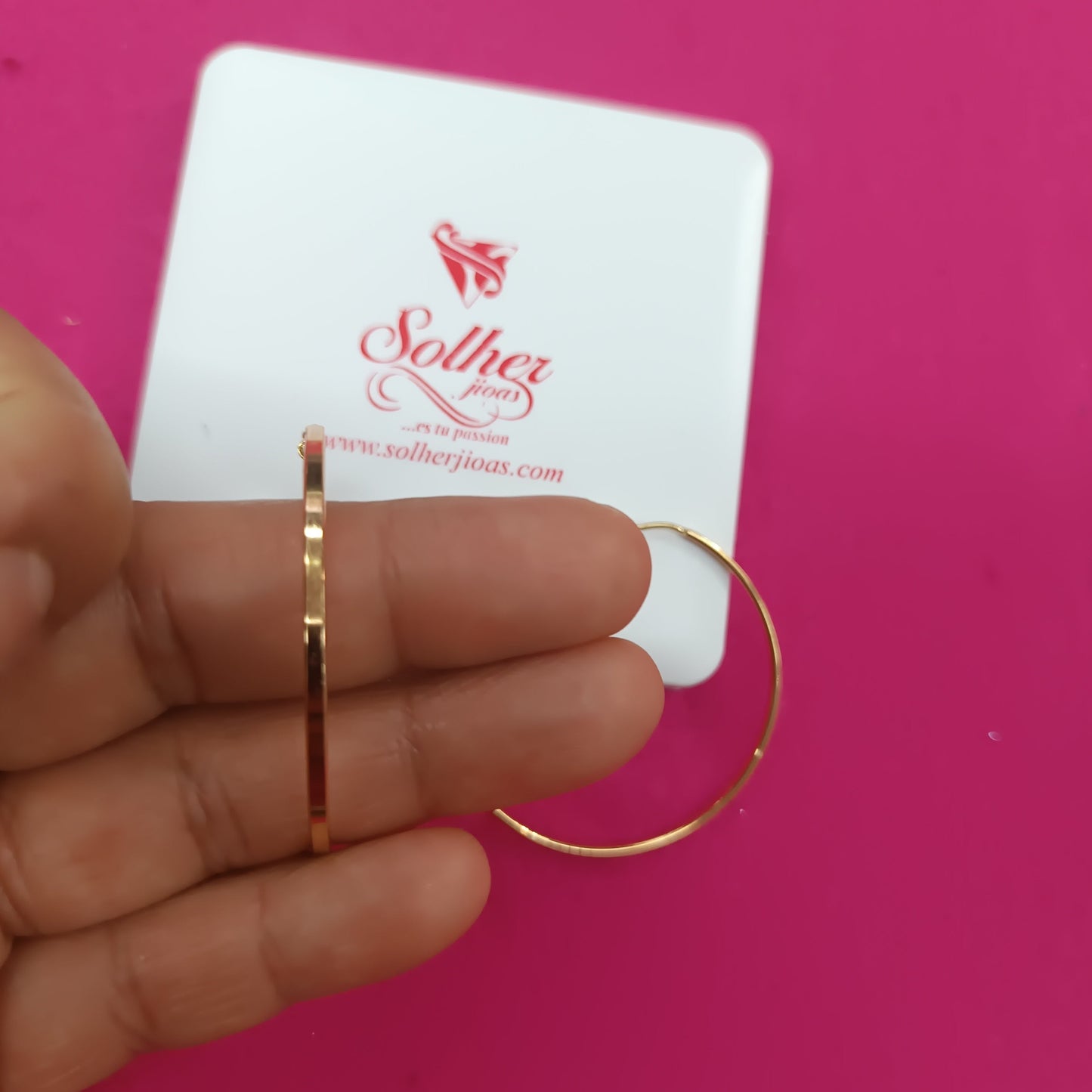 Argollas Hilo Cuadrado Tamaño L