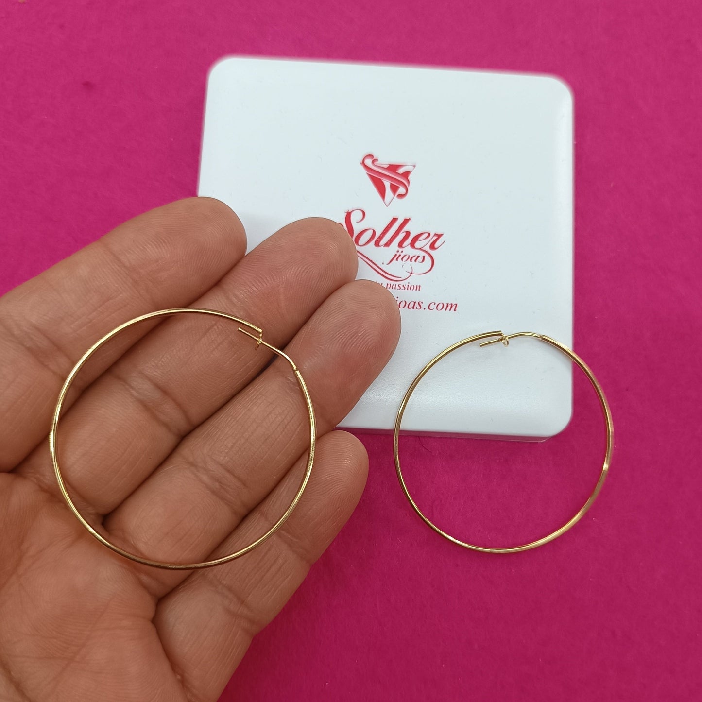 Argollas Hilo Cuadrado Tamaño M