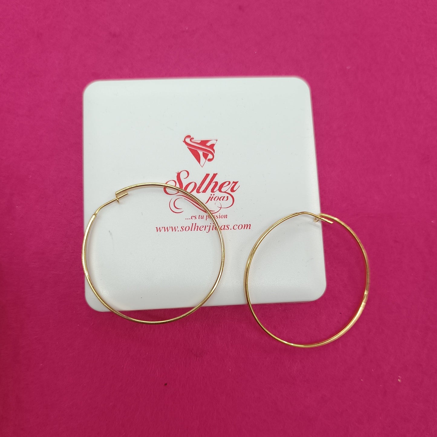 Argollas Hilo Cuadrado Tamaño M
