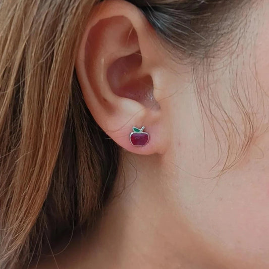 Pendientes Manzana 🍎 Plata