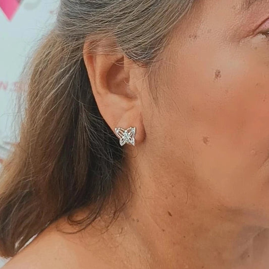 Pendientes Mariposa 🦋 con circonitas fina Plata