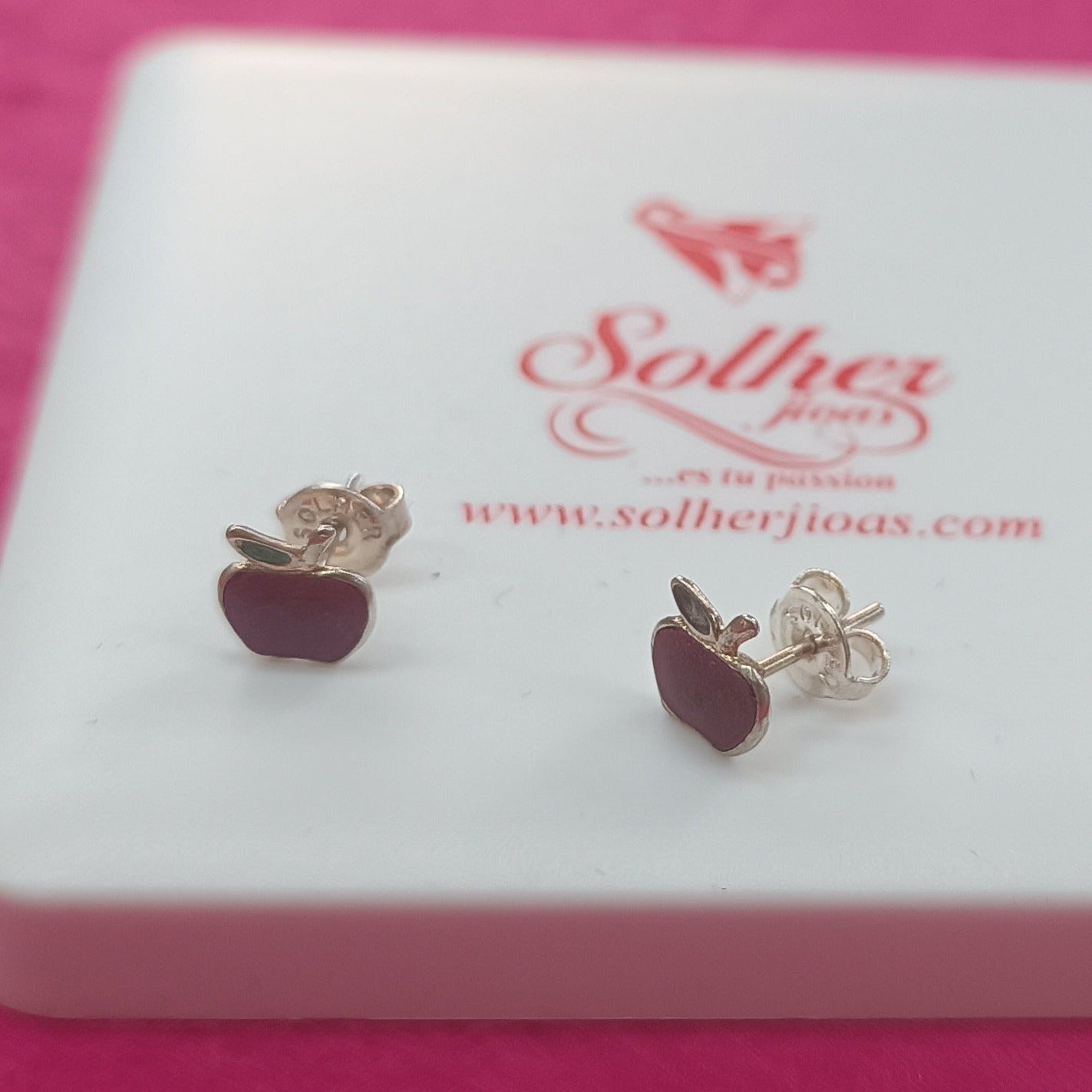 Pendientes Manzana 🍎 Plata
