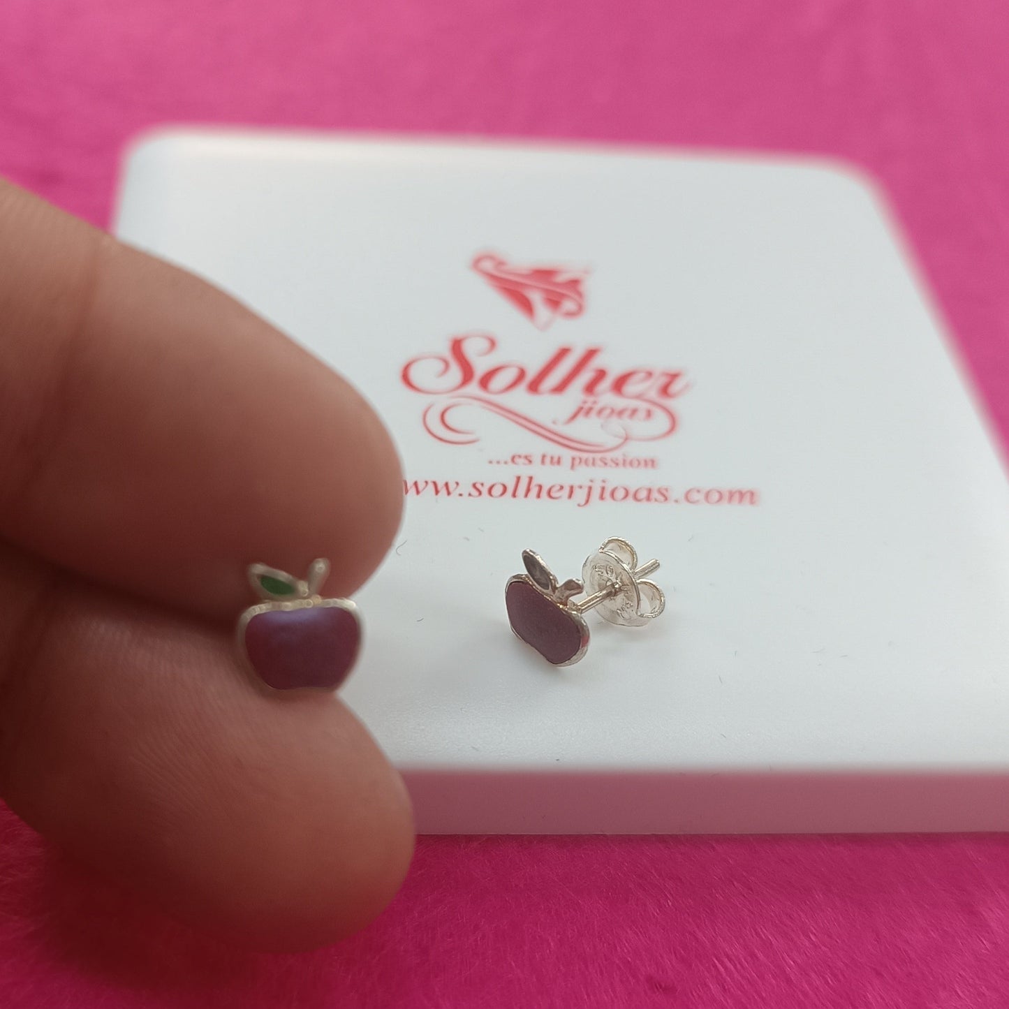 Pendientes Manzana 🍎 Plata
