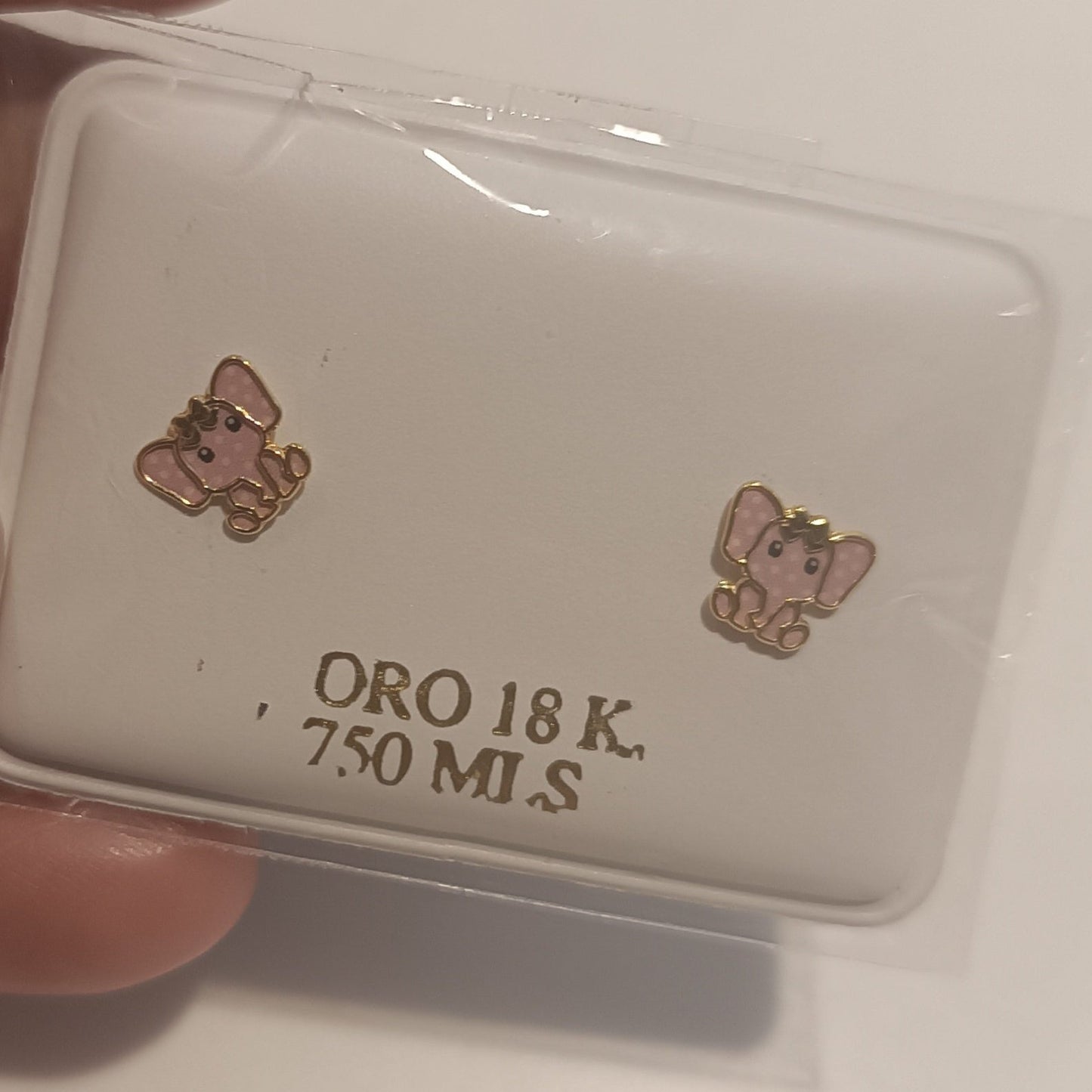 Pendientes Elefante en oro de 18 kts