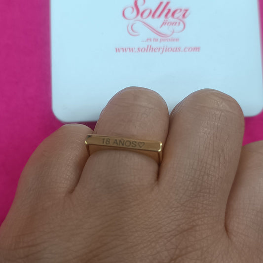 Anillo 18 años Gold.