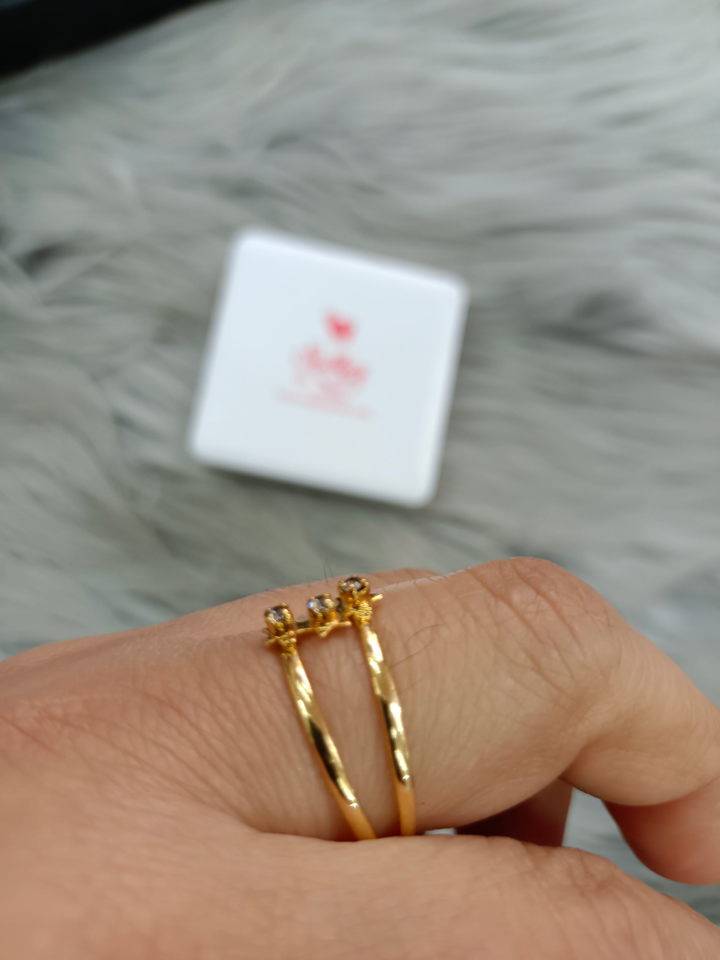 Anillo Estrellas Con Circonitas Gold