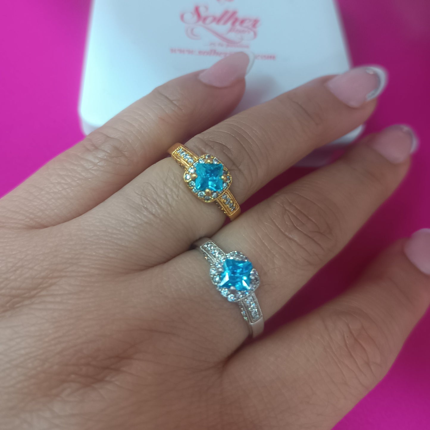 Anillo Aguamarina Plata