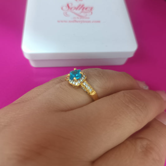 Anillo Aguamarina Gold.
