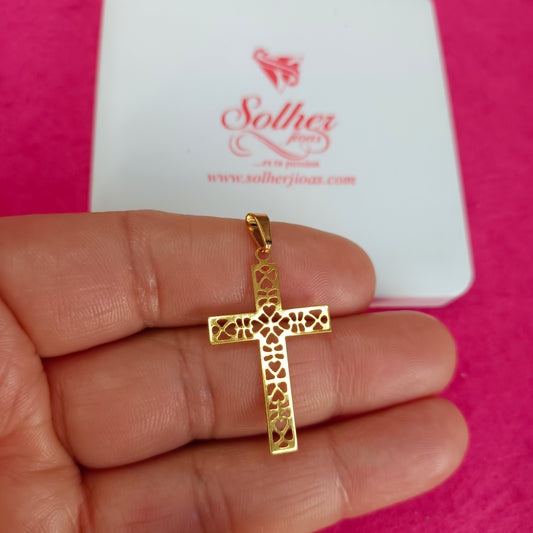 Colgante Cruz Filigrana Gold