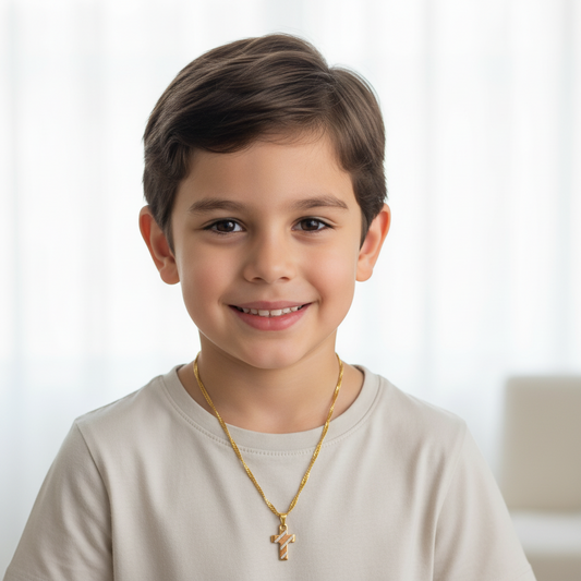 Cadena con Colgante Cruz Mini Destellos