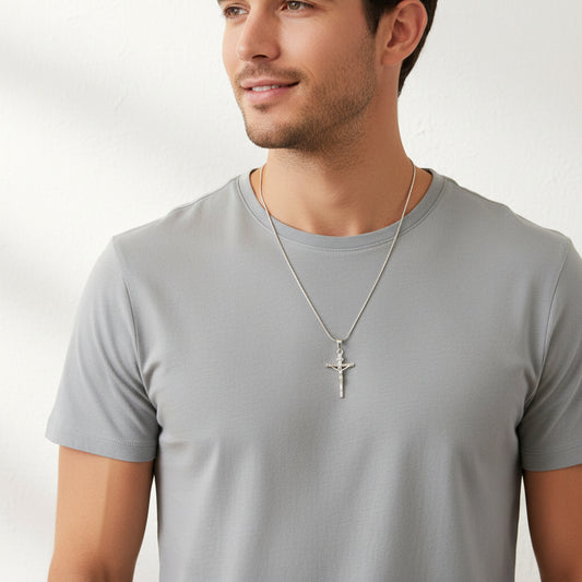 Cadena con Colgante Crucifijo Plata S