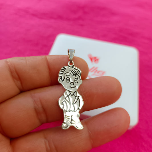 Colgante Niño Plata Personalizado.