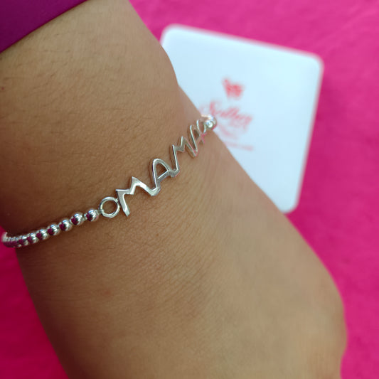 Pulsera Mamá plata