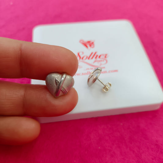 Pendientes Madre de corazón ❤️ Plata