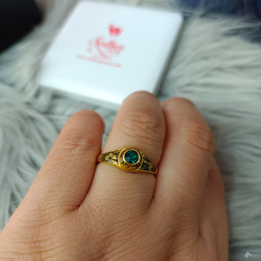 Anillo Turmalina Verde Gold.