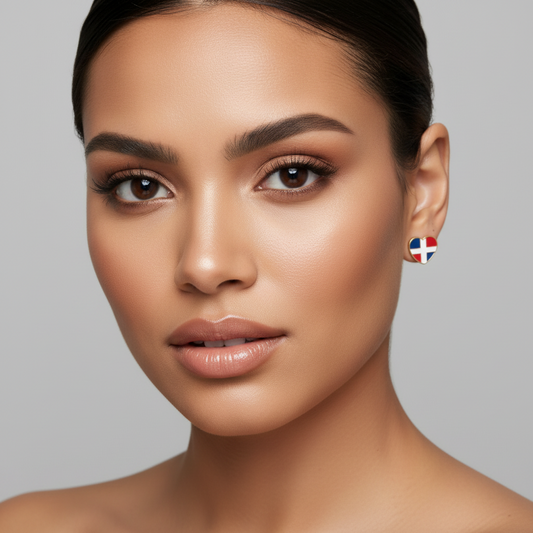Pendientes Corazón Republica Dominicana 🇩🇴 Gold.