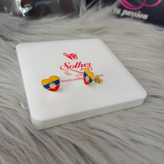 Pendientes corazón Ecuador 🇪🇨