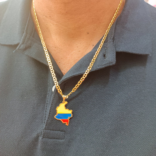 Cadena con Colgante Colombia L 🇨🇴