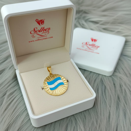 Colgante Medalla 🏅 Honduras M Gold