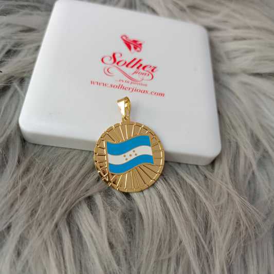 Colgante Medalla 🏅 Honduras M Gold