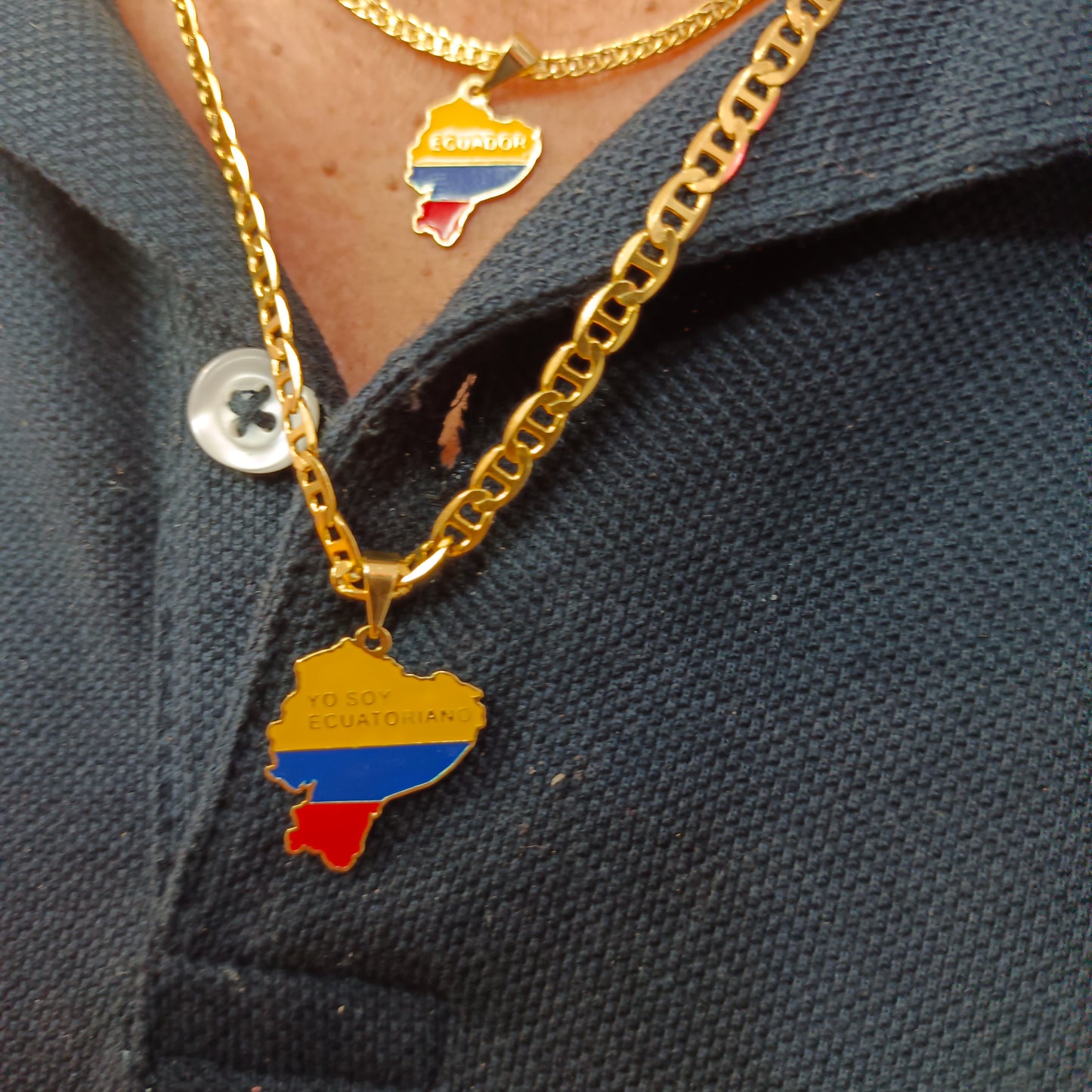 Cadena ⛓️ con Colgante Mapa Ecuador 🇪🇨 T.L