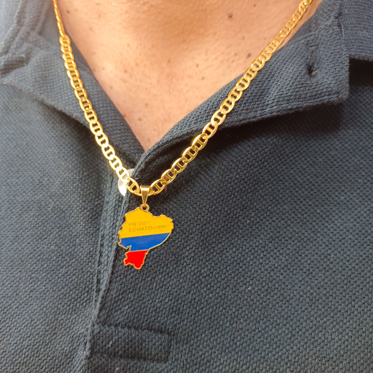 Cadena ⛓️ con Colgante Mapa Ecuador 🇪🇨 T.L