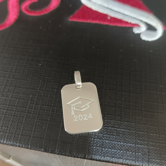 Colgante placa para personalizado plata
