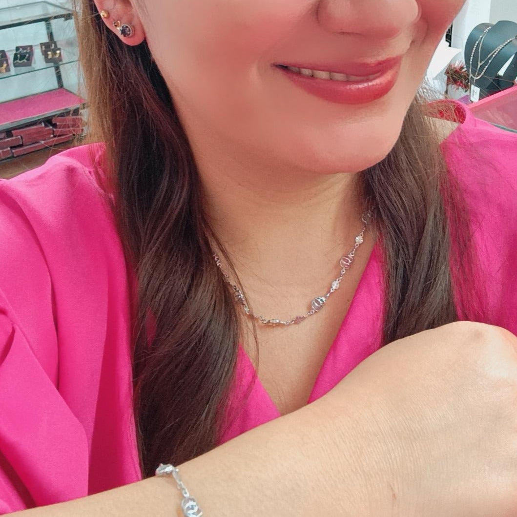 Conjunto Elegante Multicolor Plata