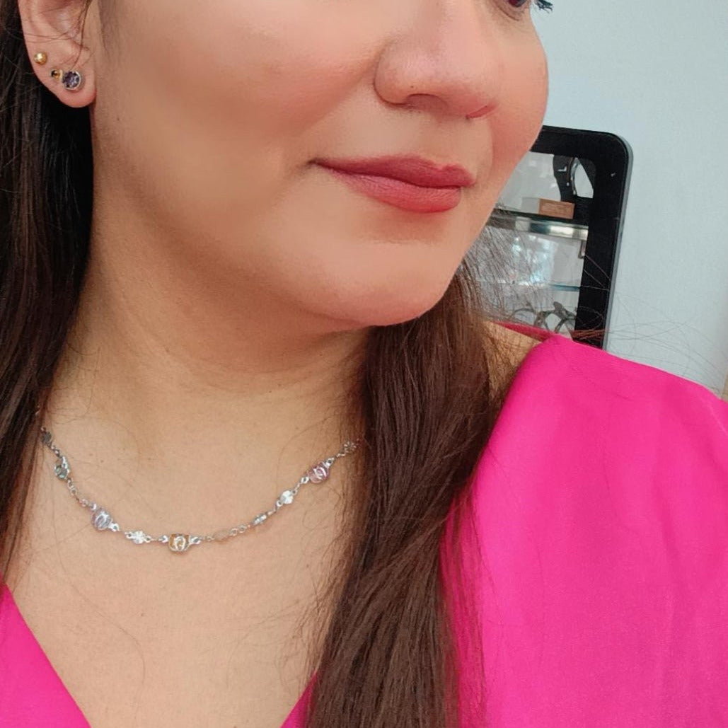 Conjunto Elegante Multicolor Plata