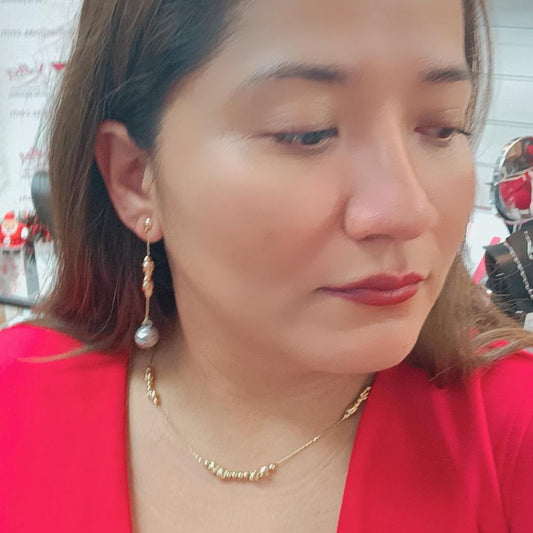 Conjunto Laray Incluye Pendientes, Gargantilla .