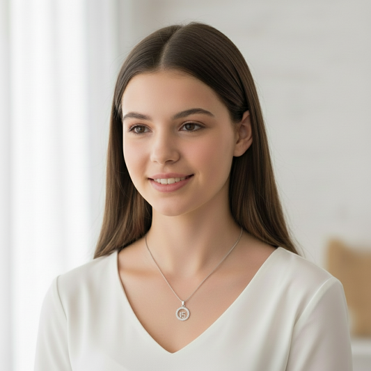 Cadena con Colgante Quince en un Aro Plata (