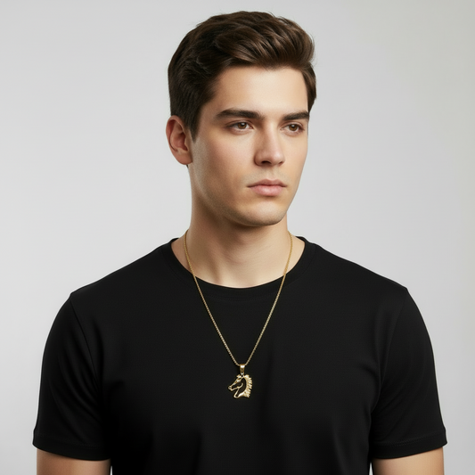 Cadena Con Colgante Cabeza Caballo .