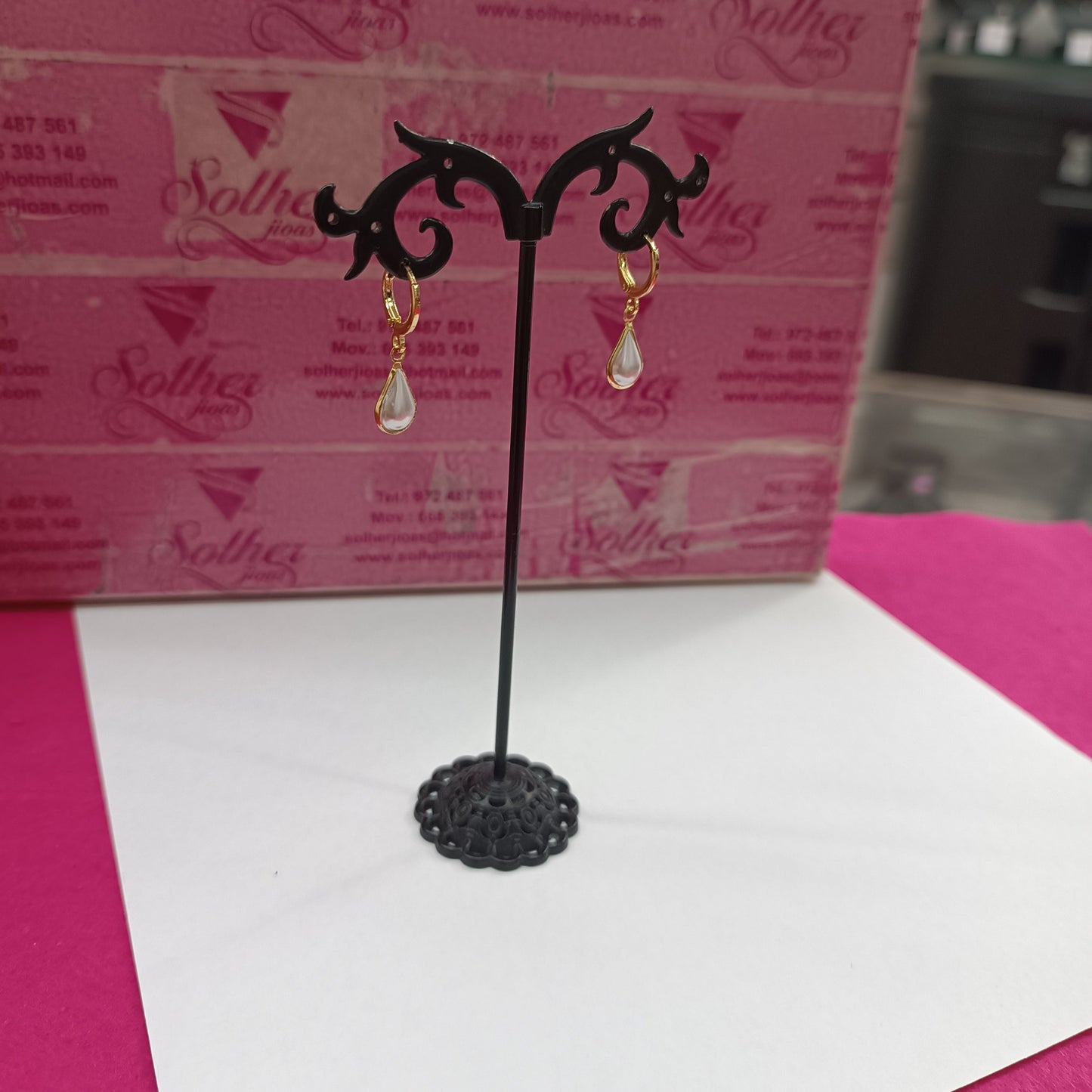 Pendientes gotas perlas cultivadas Gold