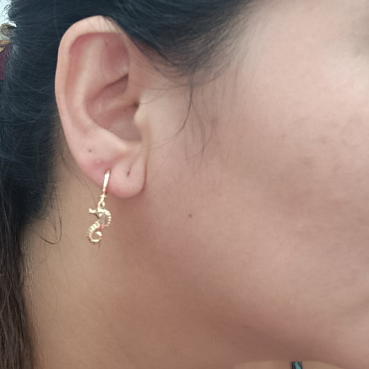 Pendientes Caballo de Mar Gold.