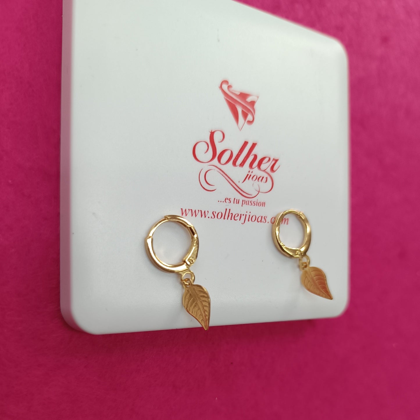 Pendientes Hoja tamaño P .