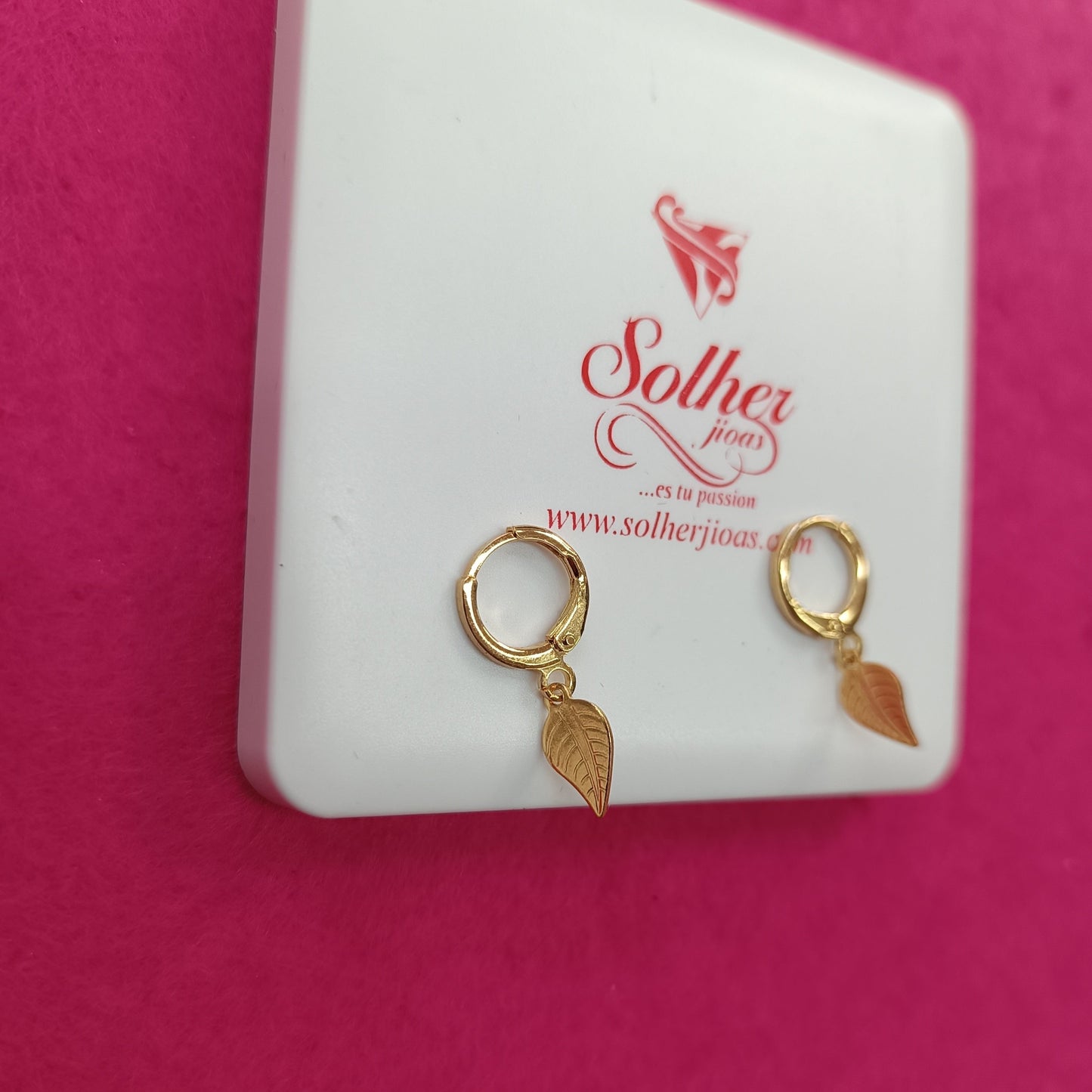 Pendientes Hoja tamaño P .