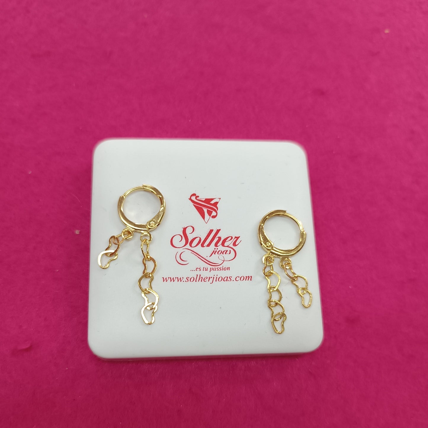 Pendientes corazones 2 hilos .