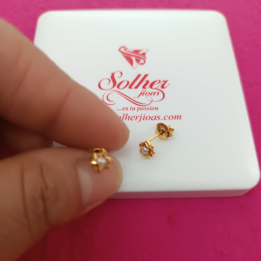 Pendiente Mini Estrella con Mini Perlita