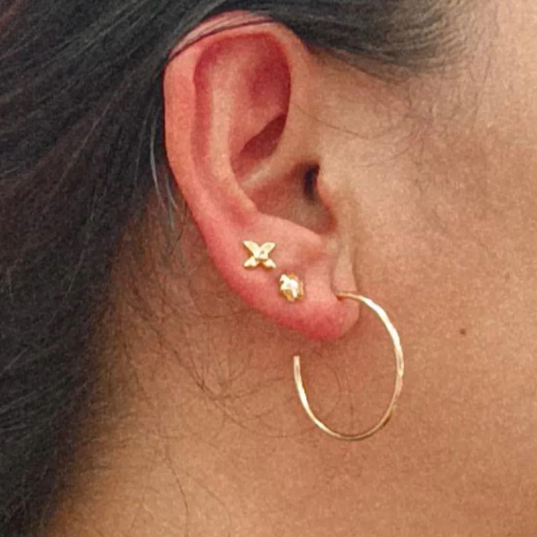 Pendiente Mini Estrella con Mini Perlita